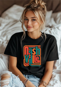 Colorful Nashville Crewneck Graphic Tee