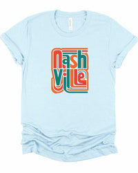 Colorful Nashville Crewneck Graphic Tee Plus Size