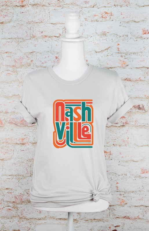 Colorful Nashville Crewneck Graphic Tee