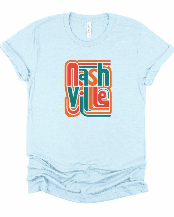 Colorful Nashville Crewneck Graphic Tee