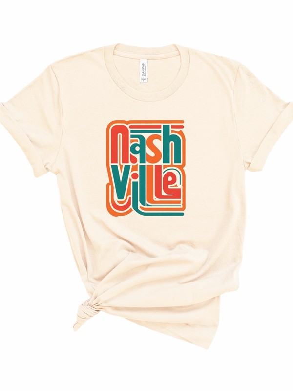 Colorful Nashville Crewneck Graphic Tee Plus Size