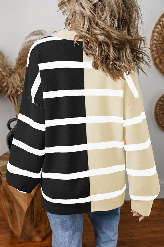 Women Colorblock Oversized Sweatshirts