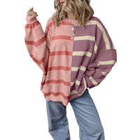 Women Colorblock Oversized Sweatshirts