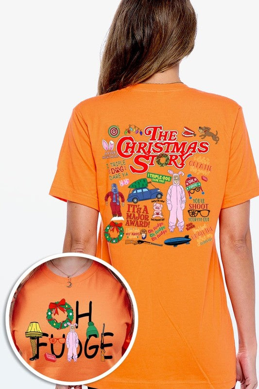 Christmas Movie Story Front & Back Graphic Tee