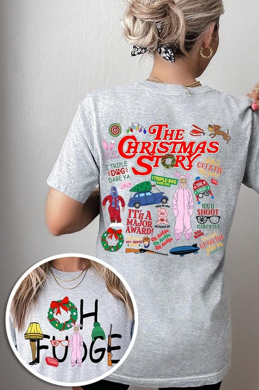 Christmas Movie Story Front & Back Graphic Tee