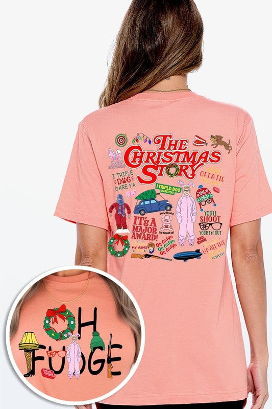 Christmas Movie Story Front & Back Graphic Tee