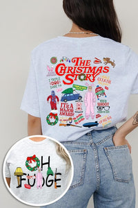 Christmas Movie Story Front & Back Graphic Tee