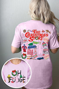 Christmas Movie Story Front & Back Graphic Tee