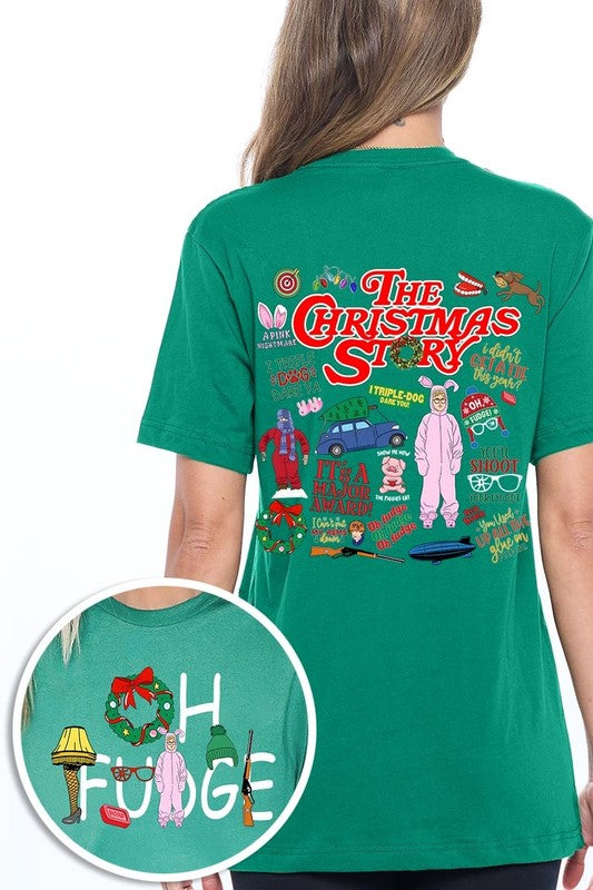 Christmas Movie Story Front & Back Graphic Tee