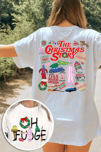 Christmas Movie Story Front & Back Graphic Tee