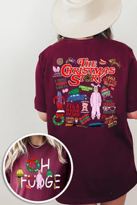 Christmas Movie Story Front & Back Graphic Tee