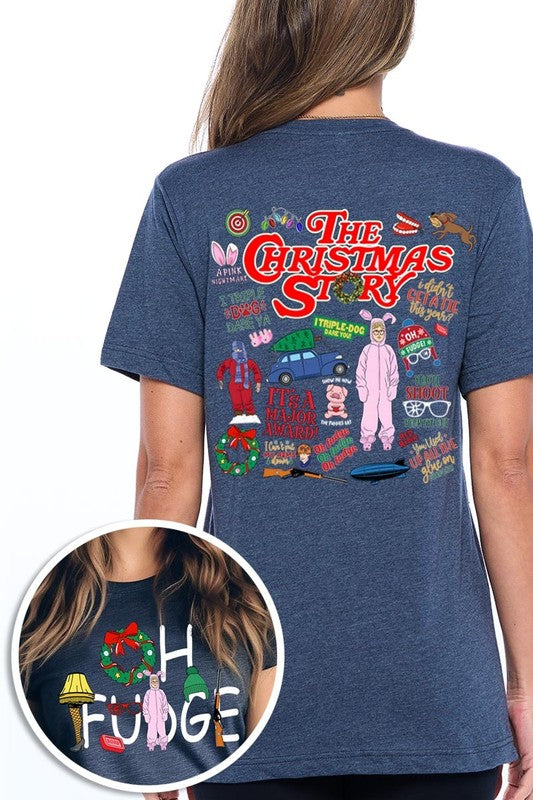 Christmas Movie Story Front & Back Graphic Tee