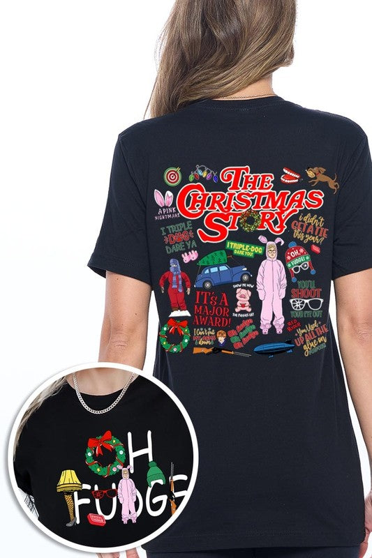 Christmas Movie Story Front & Back Graphic Tee