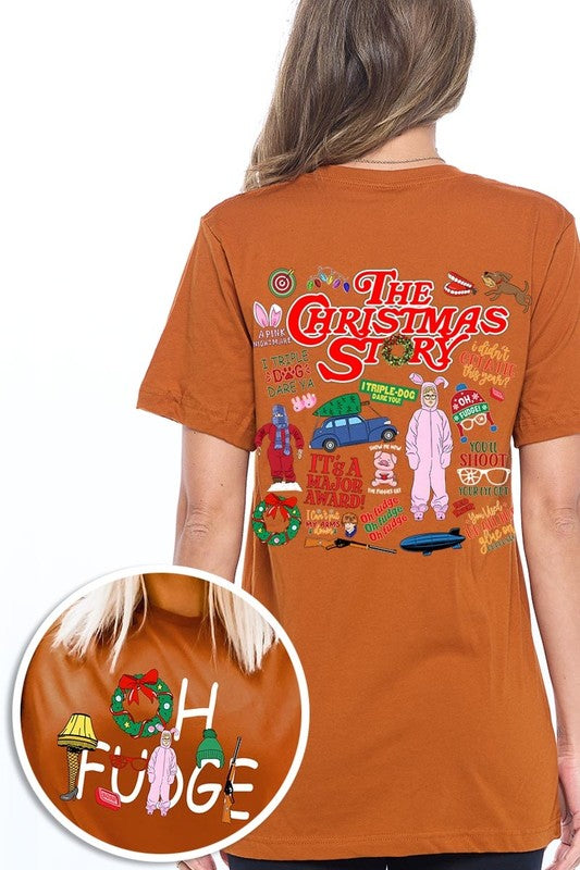 Christmas Movie Story Front & Back Graphic Tee