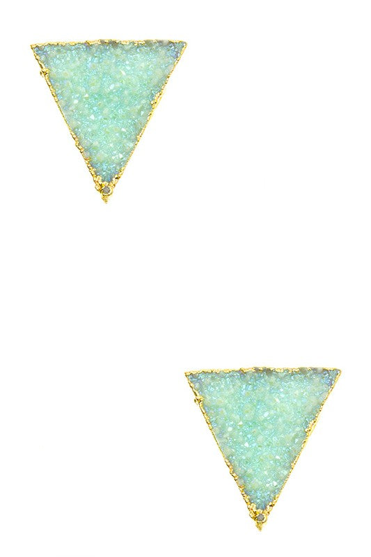 Triangle Druzy Studs