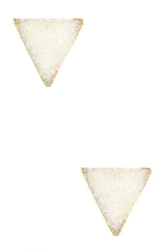 Triangle Druzy Studs