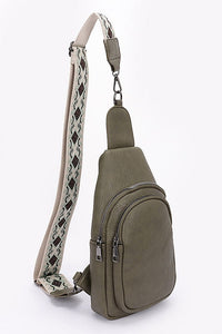 Guitar Strap Iconic Faux Leather Sling Bag