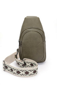 Guitar Strap Iconic Faux Leather Sling Bag