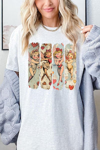 Retro Cupid Graphic Heavy Cotton Tee