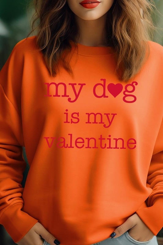 My dog Is My Valentine Graphic Sweatshirt