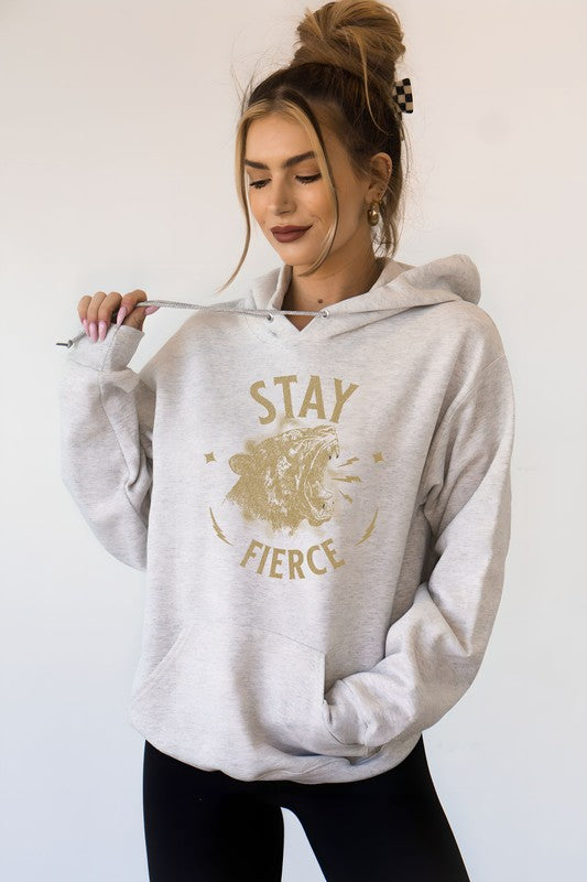 Stay Fierce Tiger Graphic Hoodie