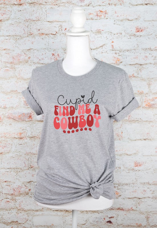 Cupid Find Me A Cowboy Graphic Tee