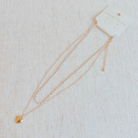 Pearls And Heart Locket Layered Necklace
