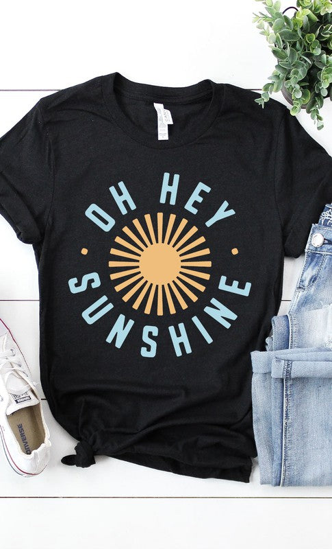 Oh Hey Sunshine Circle Graphic Tee PLUS