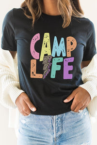 Camp Life Leopard Lightning Bolt Graphic Tee