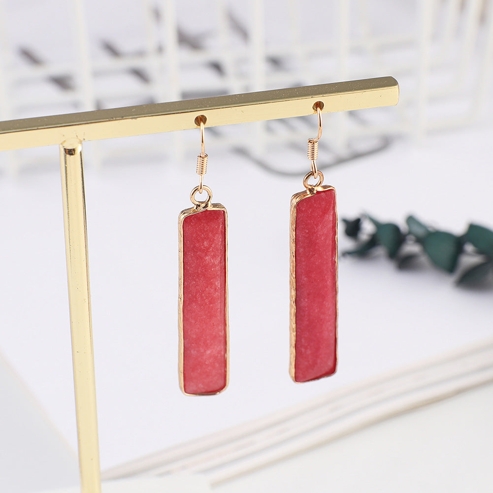 Natural Stone Pendant New Women's Trendy Earrings Sold Jewelry