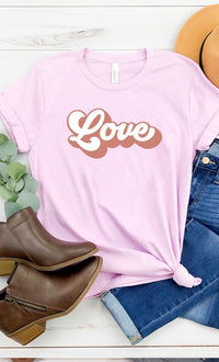 Retro love Valentines Graphic Tee PLUS