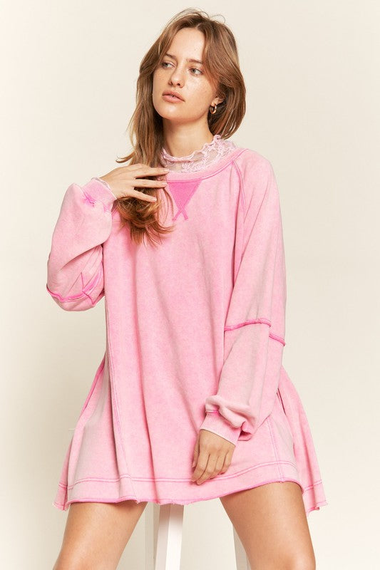 COLORWASH TUNIC SWEATSHIRT