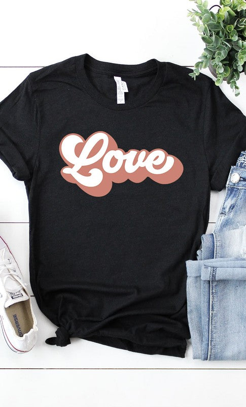 Retro love Valentines Graphic Tee PLUS