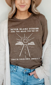 Your Own Asphalt Sunrise Road Graphic Tee