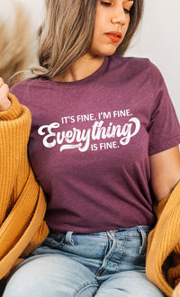 Everything is Fine PLUS SIZE Graphic Tee