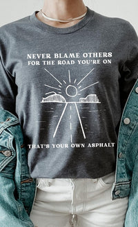 Your Own Asphalt Sunrise Road Graphic Tee
