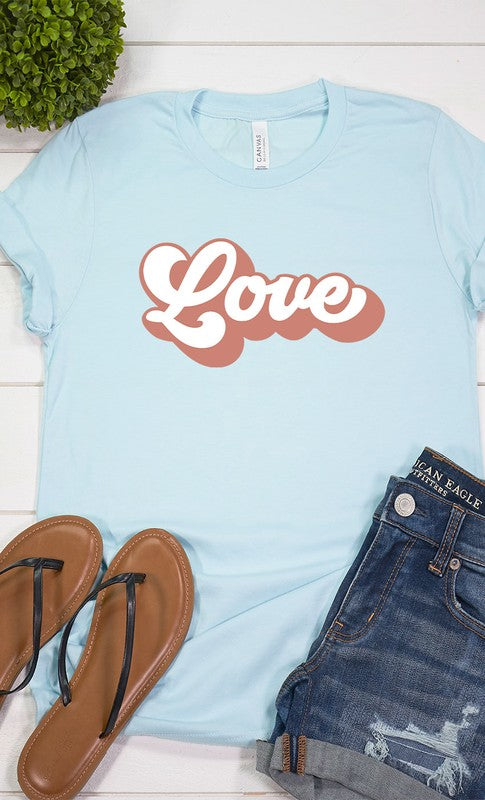 Retro love Valentines Graphic Tee PLUS