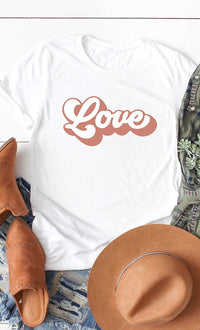 Retro love Valentines Graphic Tee PLUS