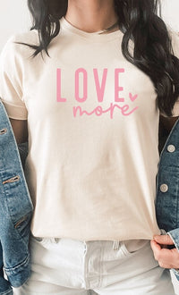 Love More Heart PLUS SIZE Graphic Tee