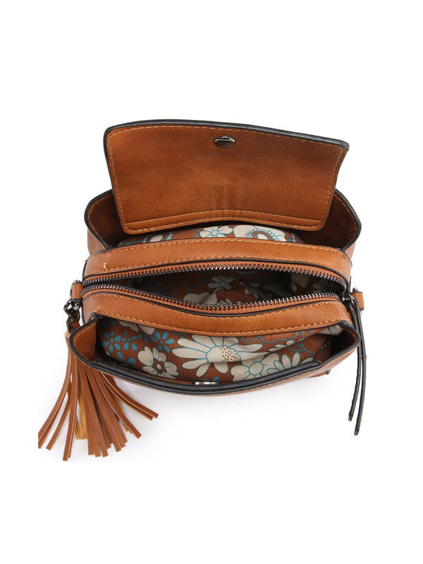 Small Crossbody Bag W Guitar Belt - Ivy & Lane