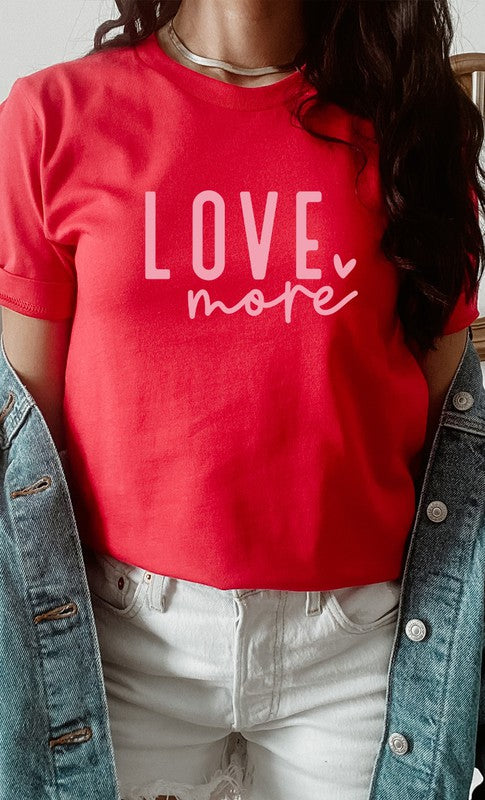 Love More Heart PLUS SIZE Graphic Tee