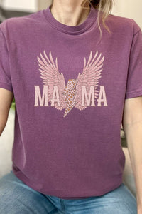 Mama Leopard Lightning Comfort Colors Graphic Tee