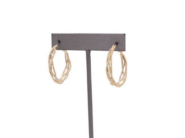 MULTI LAYERED INTERTWINED HOOP EARRING - Ivy & Lane