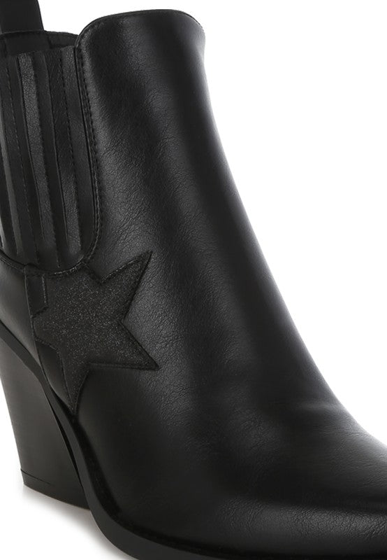 Melt Down Glitter Star Detail Chelsea Boots