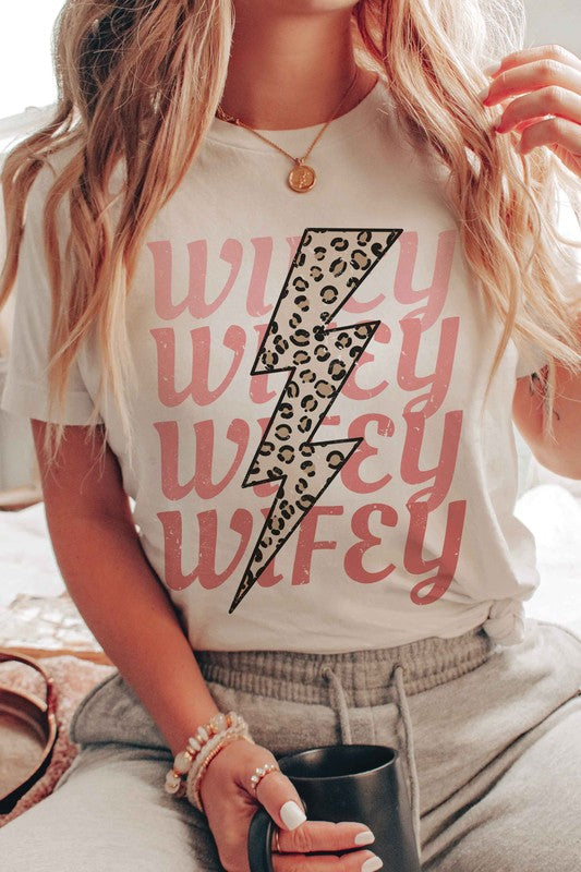 LEOPARD LIGHTNING WIFEY Graphic T-Shirt