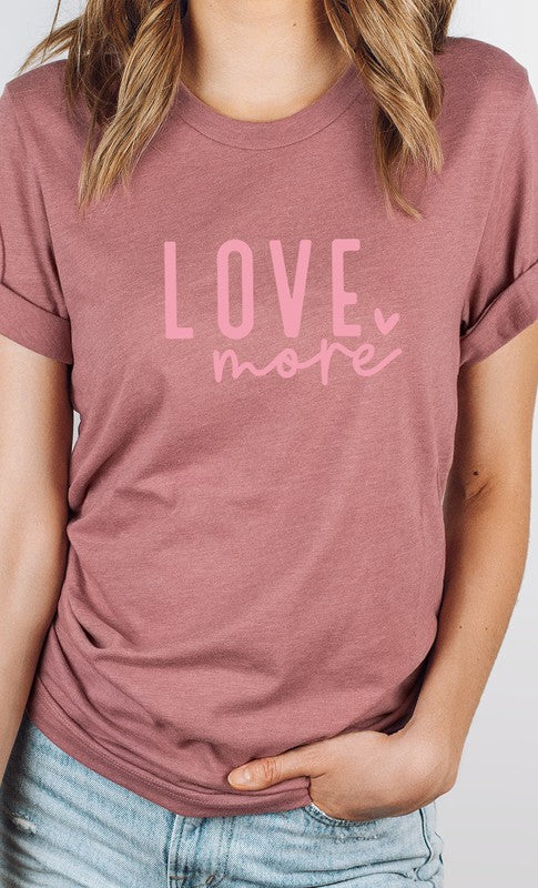 Love More Heart PLUS SIZE Graphic Tee
