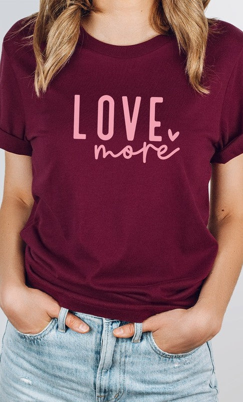 Love More Heart PLUS SIZE Graphic Tee