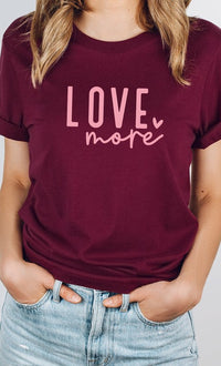 Love More Heart PLUS SIZE Graphic Tee