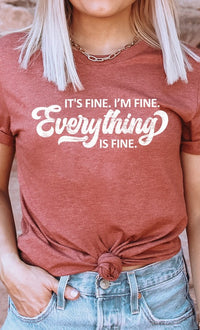 Everything is Fine PLUS SIZE Graphic Tee