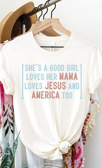 Shes a Good Girl Rock Song America Graphic Tee